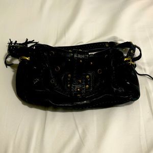 Western style leather shoulder bag